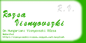 rozsa visnyovszki business card