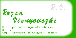 rozsa visnyovszki business card